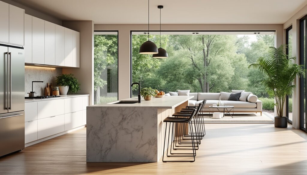 découvrez nos conseils et idées tendance pour aménager une cuisine semi ouverte en 2025. optimisez votre espace avec des astuces pratiques et design pour allier convivialité et fonctionnalité.