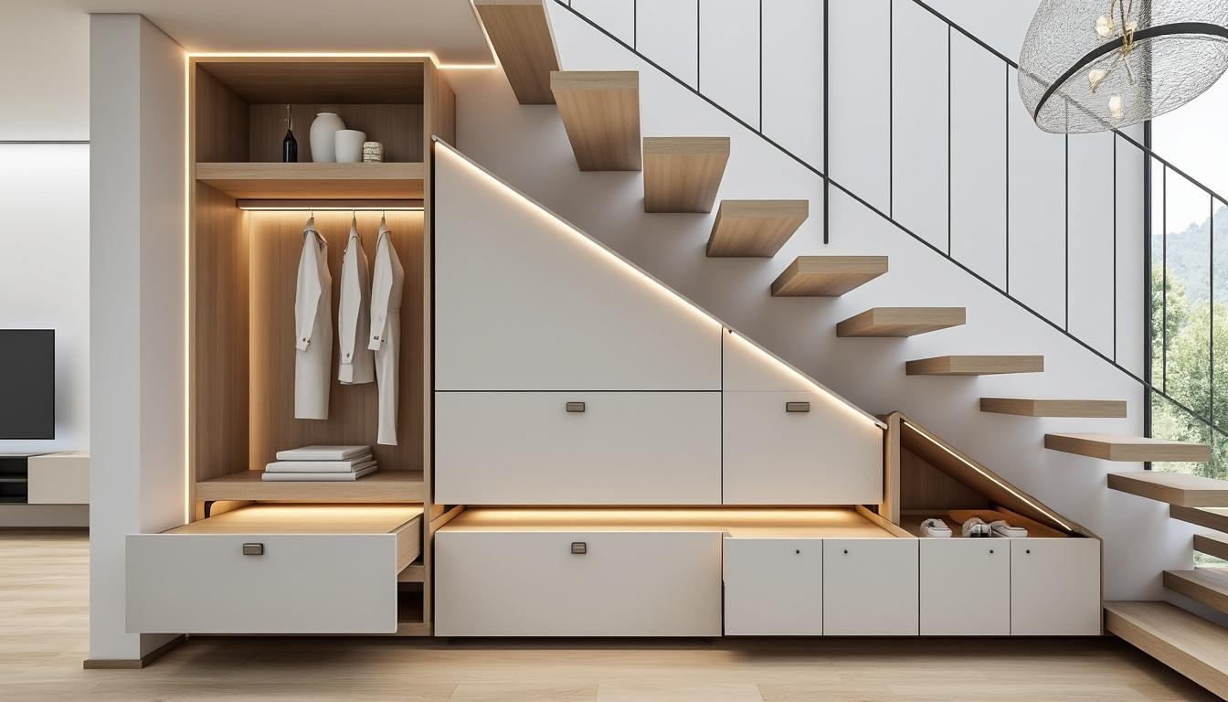 découvrez 10 idées créatives d’aménagement sous escalier pour optimiser chaque mètre carré de votre intérieur en 2025. transformez cet espace souvent négligé en un coin pratique et design !