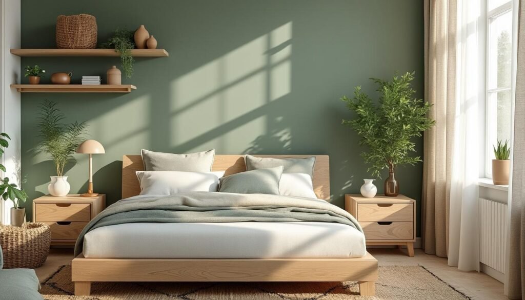 découvrez des idées déco pour une chambre vert sauge et bois, alliant élégance et nature pour une ambiance apaisante et chaleureuse.