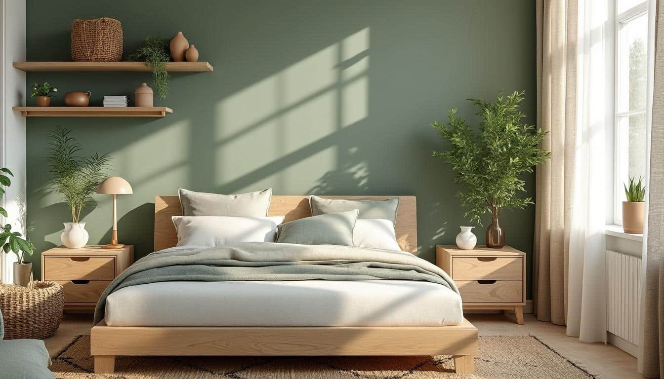 découvrez des idées déco pour une chambre vert sauge et bois, alliant élégance et nature pour une ambiance apaisante et chaleureuse.