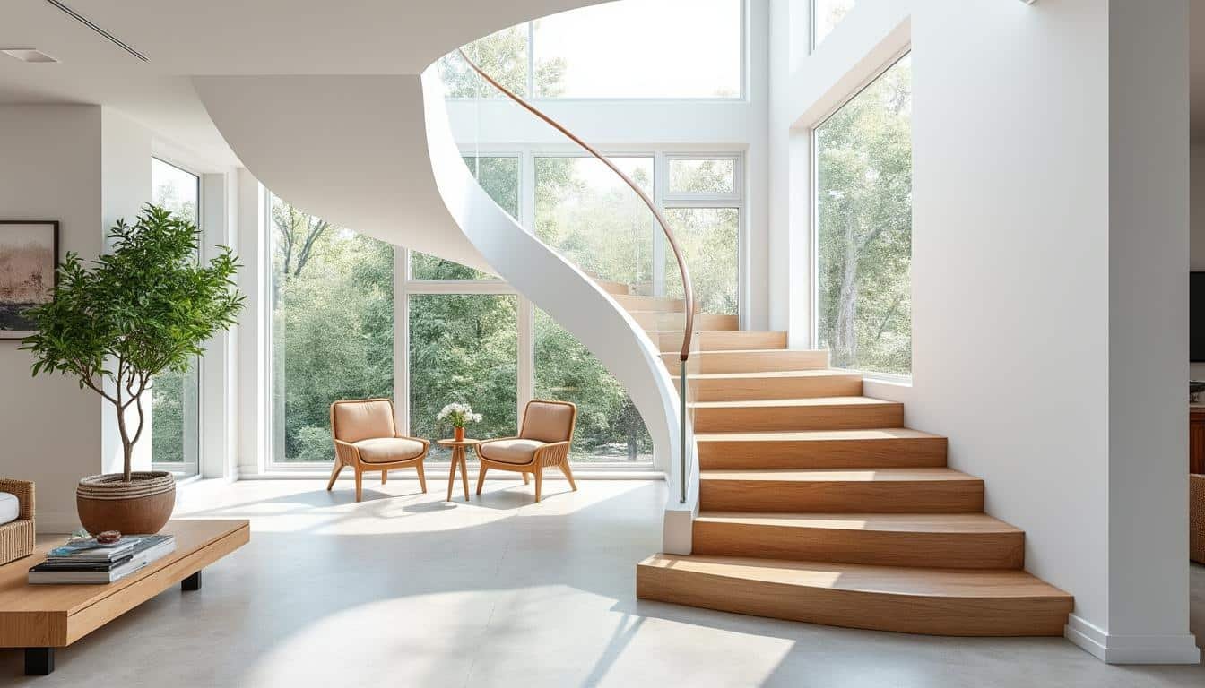 découvrez nos idées de design pour escalier blanc et bois afin de sublimer votre intérieur avec élégance et modernité. inspirez-vous pour créer un espace chaleureux et lumineux.