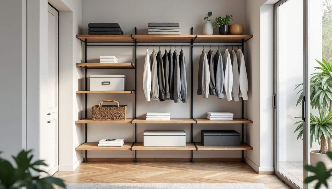 découvrez des astuces simples pour optimiser l’espace de votre placard grâce à l’installation d’une étagère et garder vos rangements organisés.