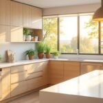 découvrez nos conseils pour aménager une cuisine en bois clair, alliant chaleur et luminosité pour un espace convivial et moderne.