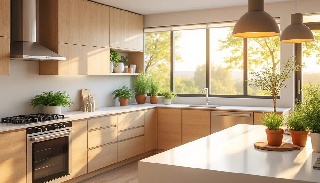 découvrez nos conseils pour aménager une cuisine en bois clair, alliant chaleur et luminosité pour un espace convivial et moderne.